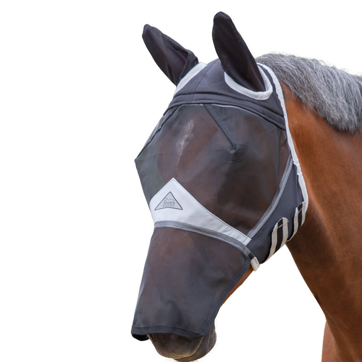 Shires FM Fly Mask with Ears & Nose - tackdirect